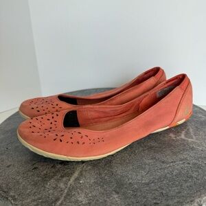 MERRELL Mimix Haze Ballet Flats Coral Pink Peach Leather 8